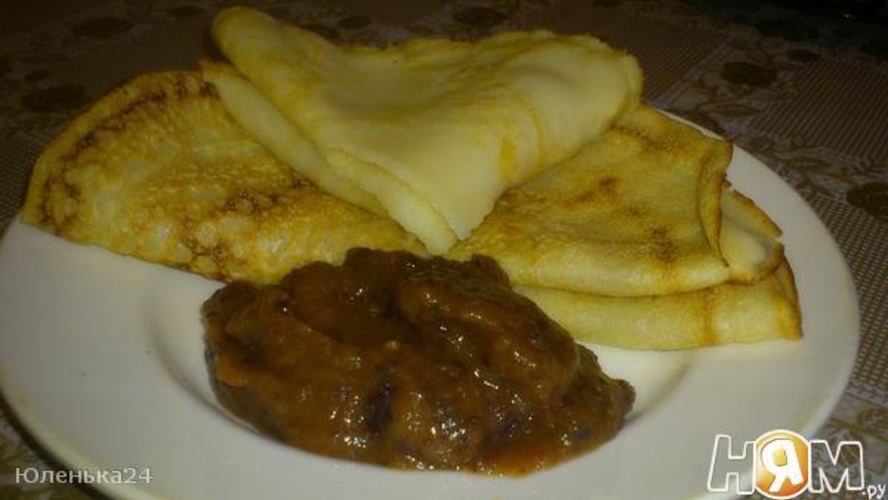 Рецепт постных блинов благовещенских с яблочным пюре