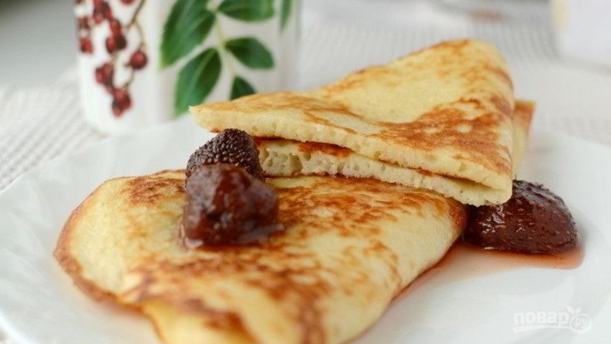 Рецепт пышных блинчиков на кефире