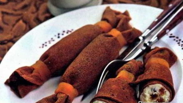 Рецепт Шоколадных блинчиков с творогом