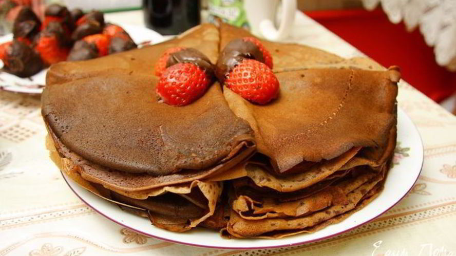 Рецепт шоколадных блинчиков