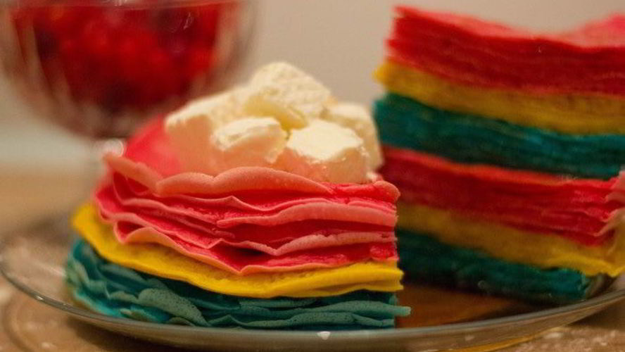 Рецепт цветных блинчиков