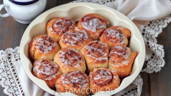 Рецепт Булочек с корицей из слоеного теста
