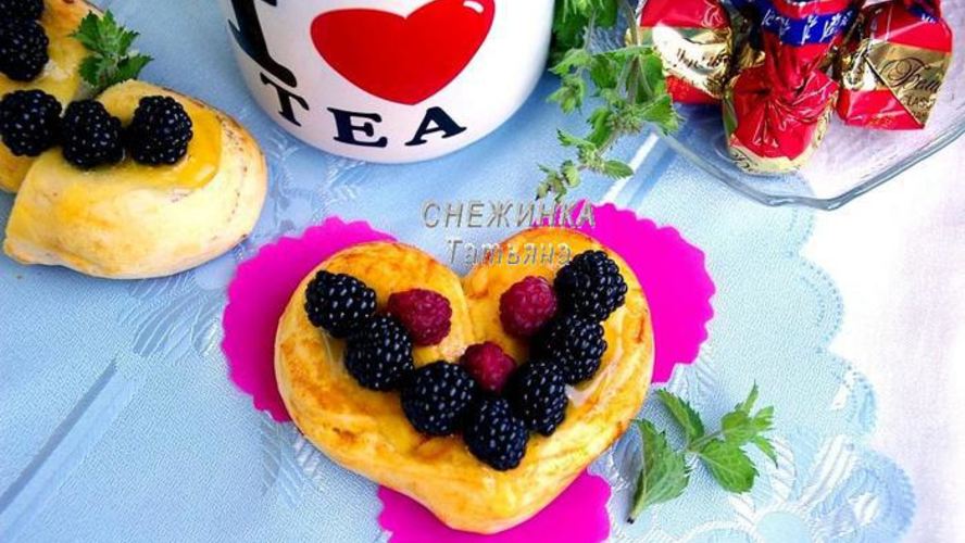 Рецепт булочек ягодно-апельсиновое сердце