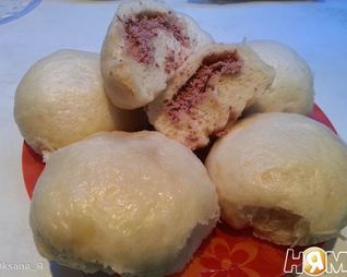 Паровые булочки с фасолью по-корейски