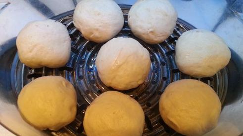 паровые булочки с фасолью по-корейски