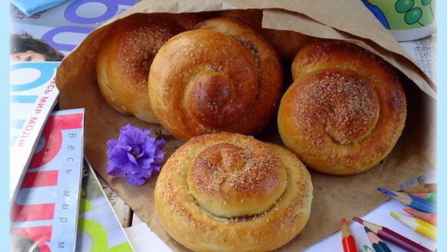 Рецепт плюшек с коричным сахаром