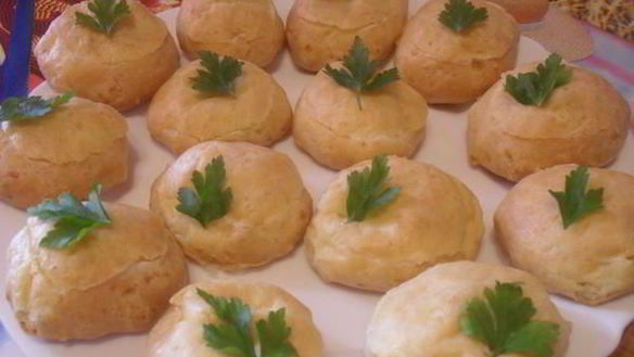 Рецепт Заварных булочек с сыром и ветчиной