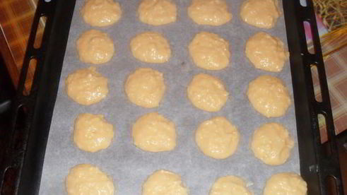 заварные булочки с сыром и ветчиной