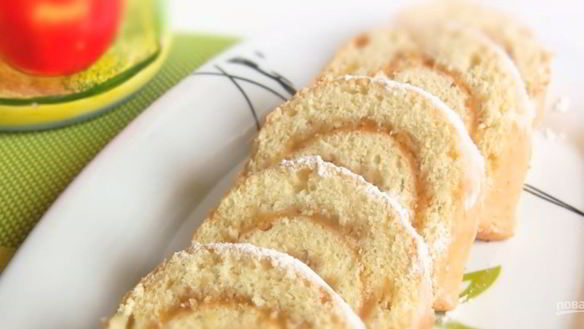 Рецепт Быстрого яблочного рулета