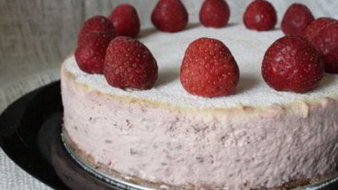 чизкейк клубника со сливками