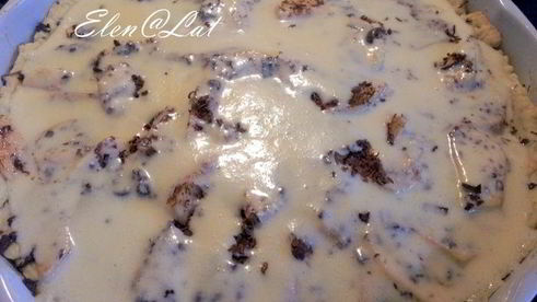 чизкейк с яблоками и темным шоколадом