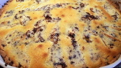 чизкейк с яблоками и темным шоколадом