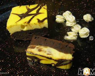 Мраморный брауни-чизкейк