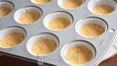 порционные закусочные чизкейки с ветчиной
