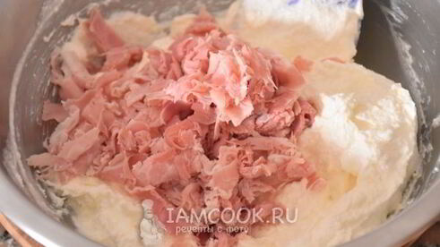 порционные закусочные чизкейки с ветчиной