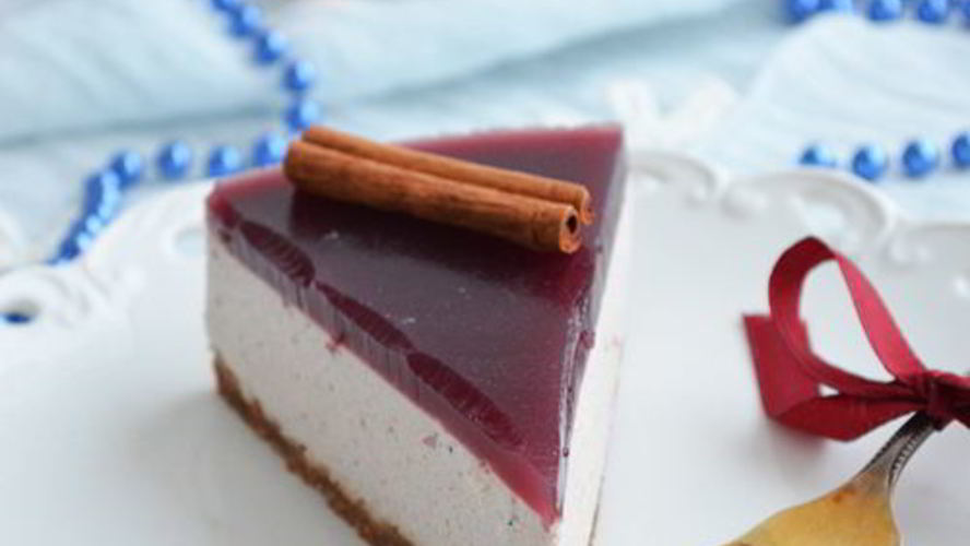 Рецепт праздничного чизкейка с глинтвейном