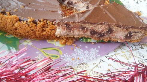 шоколадный чизкейк новогодний