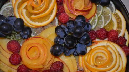 шоколадный чизкейк с фруктами