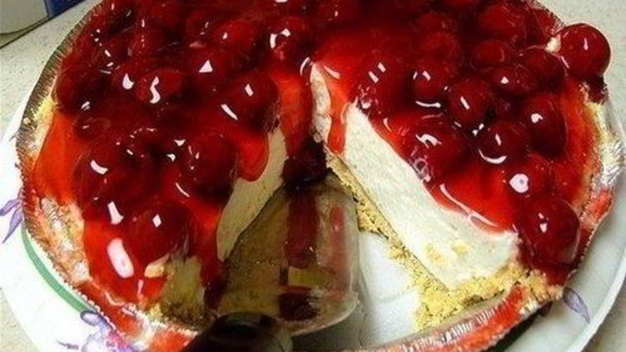 Рецепт воздушного творожного чизкейка с вишней