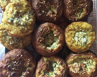 Кабачковые кексы с творожной начинкой