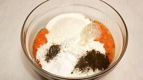 морковный кекс с грецкими орехами