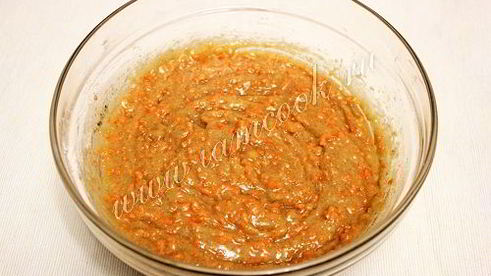 морковный кекс с грецкими орехами