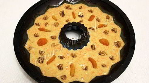 морковный кекс с грецкими орехами