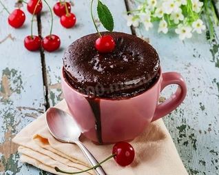 Шоколадный фондан в микроволновке