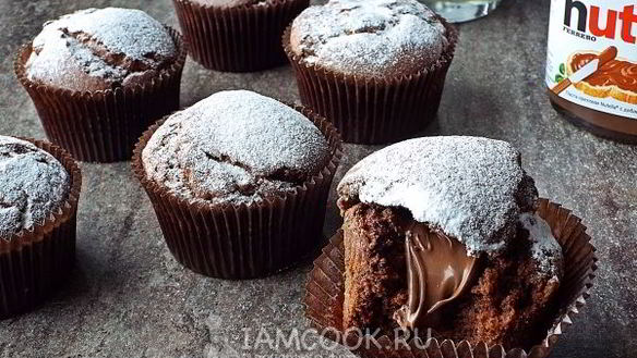 Рецепт Шоколадных кексов с нутеллой