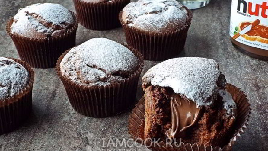 Рецепт шоколадных кексов с нутеллой