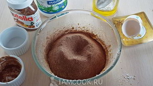 шоколадные кексы с нутеллой