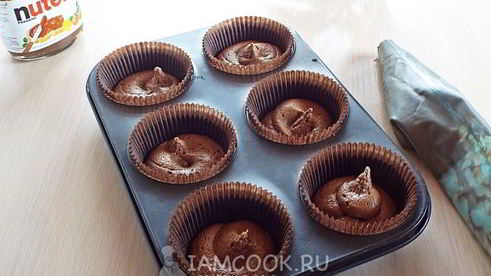 шоколадные кексы с нутеллой