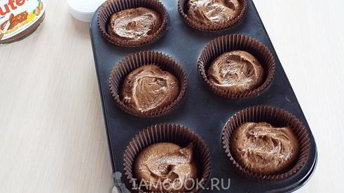 шоколадные кексы с нутеллой
