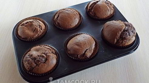 шоколадные кексы с нутеллой