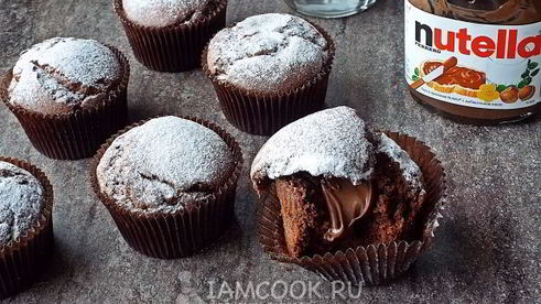 шоколадные кексы с нутеллой