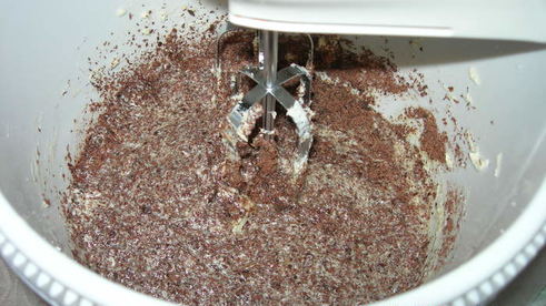 шоколадные кексы с персиками