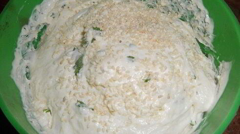 домашний хлеб с петрушкой без замеса