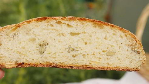 картофельный хлеб с тыквенными семечками