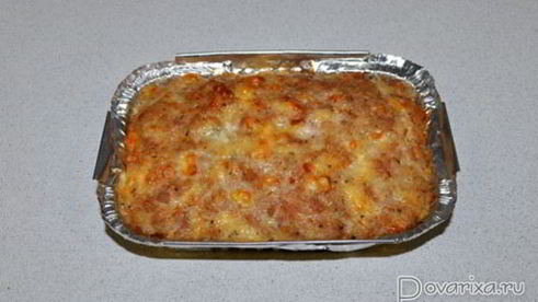 мясной хлеб с маслинами и сыром