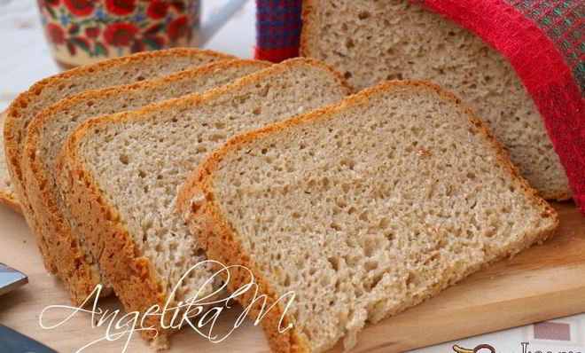 Ржаной хлеб с овсяными хлопьями на пиве в хлебопечке