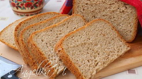 ржаной хлеб с овсяными хлопьями на пиве в хлебопечке