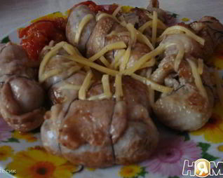 Куриные конвертики с гречкой