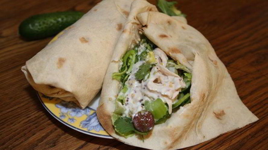 Рецепт кулечков из лаваша с курицей и зеленью