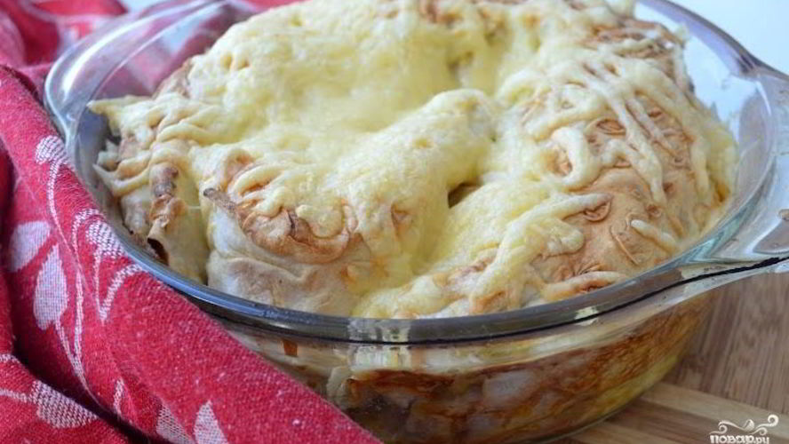 Рецепт лаваша с фаршем в духовке