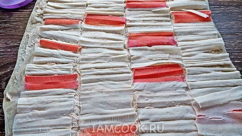 лаваш с крабовыми палочками и корейской морковкой