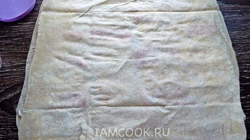 лаваш с крабовыми палочками и корейской морковкой