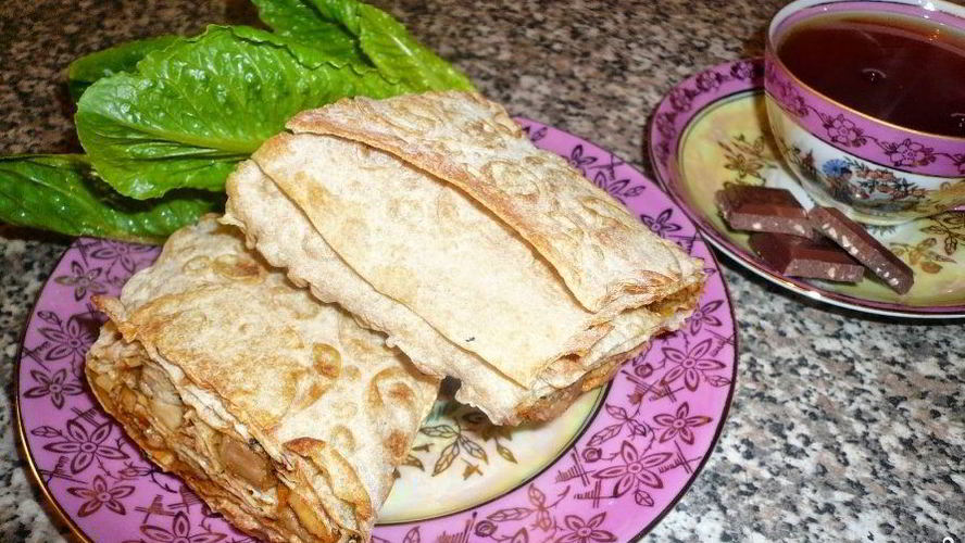 Рецепт лаваша с курицей и морковкой