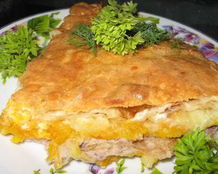 Лаваш с начинкой из фарша