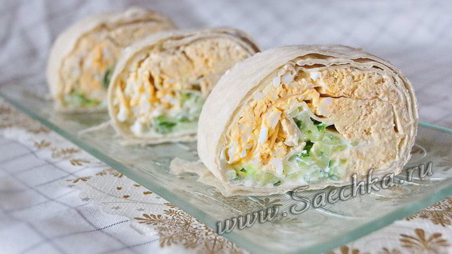 Рецепт лаваша с рыбным паштетом