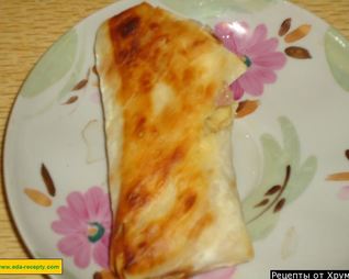 Лаваш с ветчиной и сыром